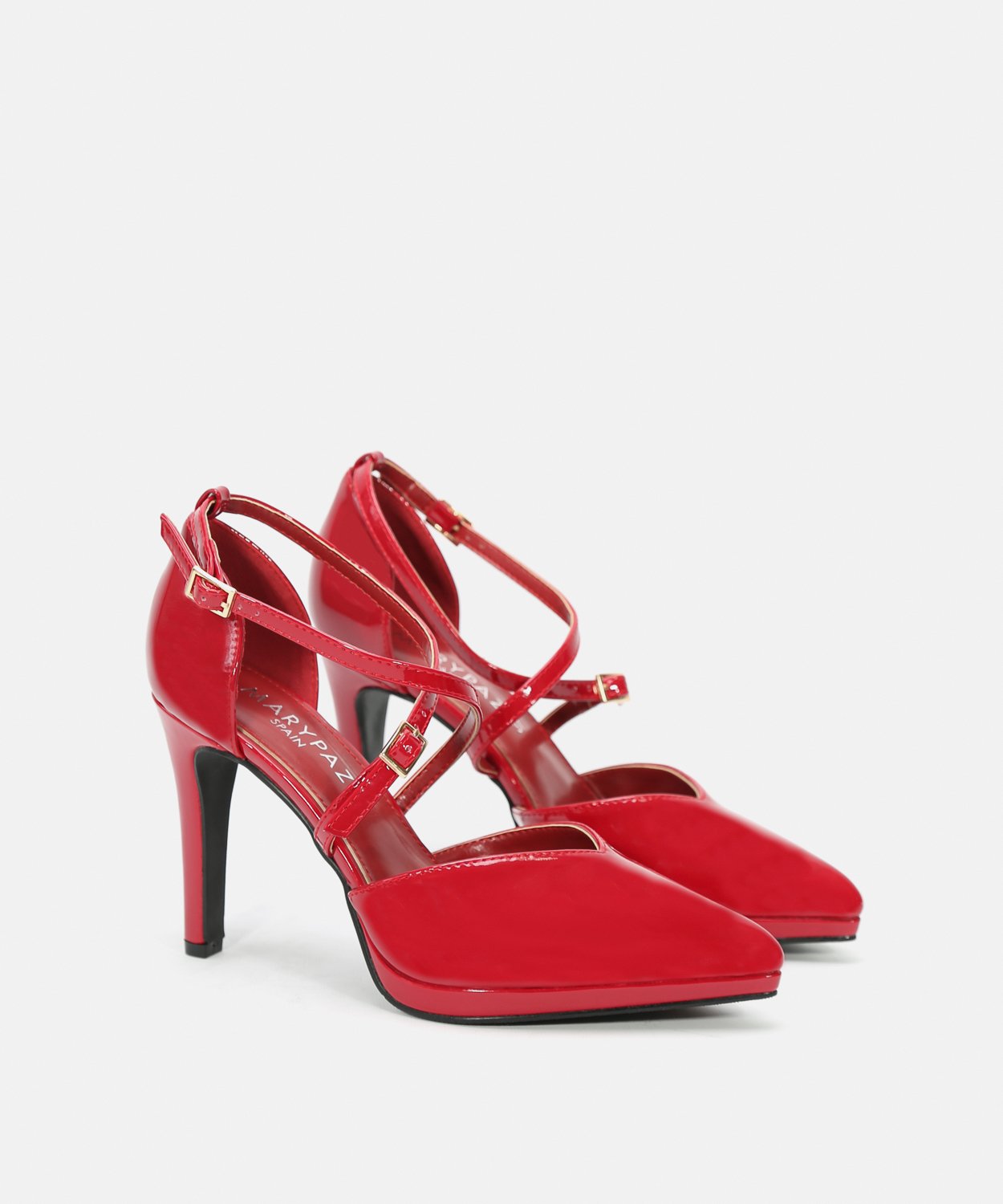 Zapatos tac&oacute;n tiras cruzadas